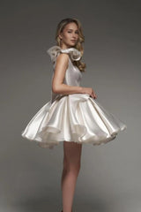 Stylish Tulle Spaghetti Strap Short Mini Dress