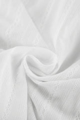 Flare Sleeve Jacquard Tie Blouse