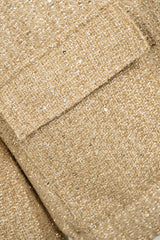 Sequin Stand Collar Pocket Jacket