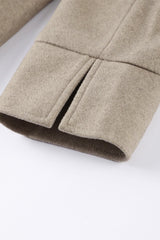 Wrap Notch Collar Cape Wool Blend Overcoat