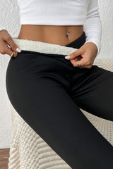 High-Rise Cross Front Thermal Fleece Leggings