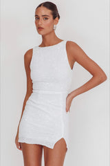 Backless Sleeveless Sequin Mini Dress