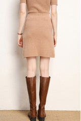 Wool A-Line Mini Skirt