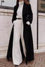 Solid Wool Blend Longline Coat Black / M coats