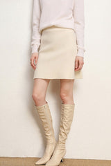Wool A-Line Mini Skirt