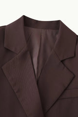 High-Waisted Button Blazer