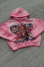 Rhinestone Graphic Zip Up Hoodie