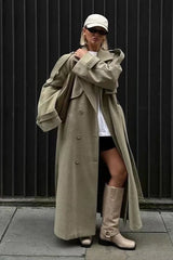 Wide Notch Lapel Single Breasted Overcoat