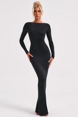 Long Sleeve Backless Bodycon Formal Dress