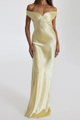 Off Shoulder Strapless Backless Maxi Sexy Prom Dress