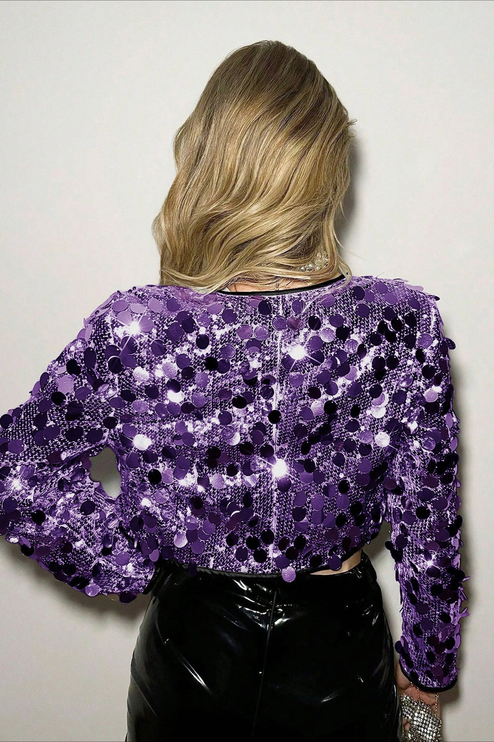 Silver Sequin Fashion Coat coats