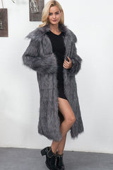 Faux Fur Longline Plus Size Coat coats
