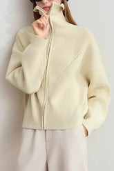 Slouchy High Neck Loose Solid Sweater