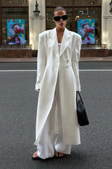 Elegant Longline Belted Trench Overcoat