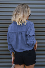 Denim Two Pocket Relaxed Blouse