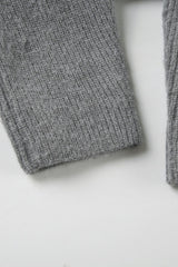 Minimalist Solid Color Double Zipper Stand Collar Sweater