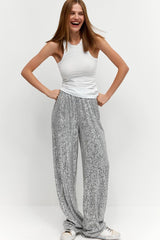 Casual Sequin Wide Leg Loose Pants