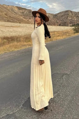 Warm Long Sleeve Sweater Dress