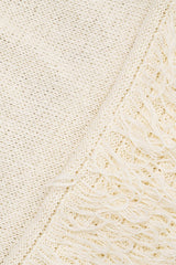 Cropped Fringe Oversized Long Sleeve Sweater