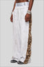 Leopard Panel Relaxed Wide Leg Sweatpants