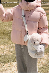 Cropped Plush Lined Oversized Puffer Jacket S / Pink