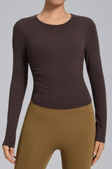 Stretch Round Neck Knit Top
