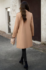 Wool Blend Solid Longline Coat coats
