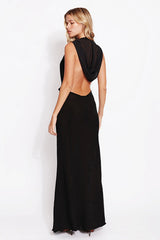 Hooded Deep V Backless Bodycon Dress