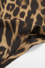 Sexy Chiffon Leopard Print Fishtail Maxi Skirt