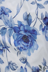 One Shoulder Twist Front Slim Long Floral Dress