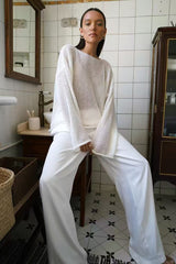 Sheer Mesh Lace Knit Sweater