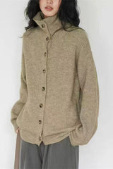 Oversized Turtleneck Cardigan