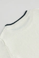 Color-Block Long Sleeve Knit Slim Sweater Dress