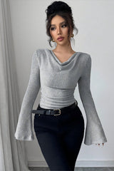 Bodycon Off-Shoulder Knit Top