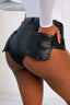 Black High Waist Slim Fit Casual Shorts