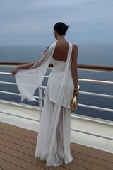 Off Shoulder Strapless Sleeveless Bodycon Midi Prom Dress