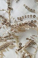 Sequin Fringe Slit Midi Party Skirt