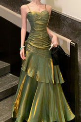 Chiffon Spaghetti Strap Maxi Dress