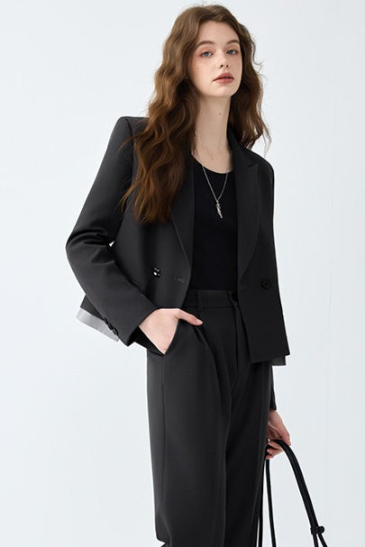Casual Loose Fit Blazer S / Black