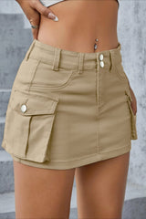 Street Style Solid Low-Waist Bodycon Skirt