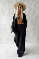 Cotton Long Sleeve Button Down Shirt Pants Set