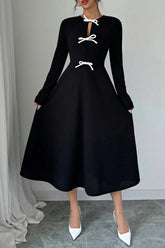 Lace Panel Black Bodycon Dress