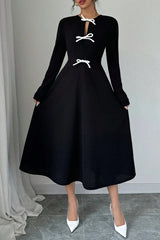 Lace Panel Black Bodycon Dress