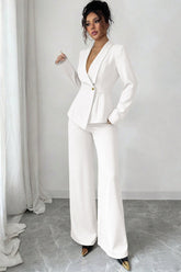 Long Sleeve Two Piece Blazer Pants Set