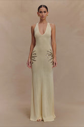 Elegant U Neck Solid Sweater Dress