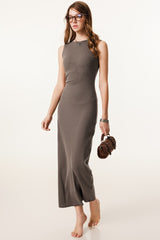 Slim Fitted Knit Tank Sweater Dress