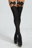 Black Bow Suspender Fishnet Thigh-High Stockings