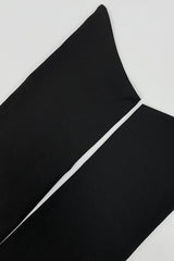 Solid Asymmetrical Neck Cutout Tie Fitted Bodycon Mini Dress