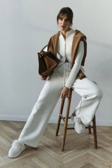 Casual Zip Front Knit Cardigan