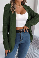 Loose Knit Pocket Cardigan Green / S